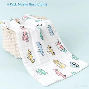 img 3 attached to 👶 Multipurpose Muslin Burp Cloths Bibs Set: Adjustable Baby Bandana Drool Bibs for Drooling Baby - 8 Pack