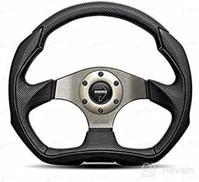 img 1 attached to 🚗 Momo EAG35BK0S Steering Wheel (EAGLE 350 Air Leather) - Premium Quality 1 Pack