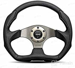 img 2 attached to 🚗 Momo EAG35BK0S Steering Wheel (EAGLE 350 Air Leather) - Premium Quality 1 Pack