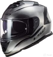 🏍 ls2 helmets assault full face motorcycle helmet with sunshield - brushed alloy, size large: superior protection and style logo