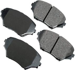 img 1 attached to High-Performance Akebono Brake Pad Set (ACT862) in Sleek Grey Shade