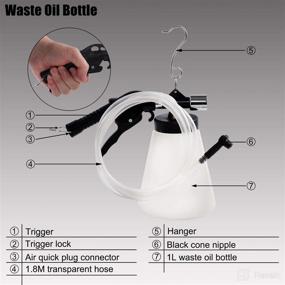 img 3 attached to YSTOOL Brake and Clutch Fluid Pneumatic Vacuum Bleeder Tool Kit: Efficient Brake Oil Change Set with Extractor and Refill Bottle, Master Cylinder Adapters, Air Quick Plugs for Automotive & Motorcycle Use