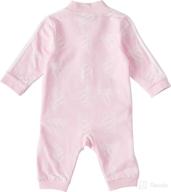 💕 adorable and comfy: adidas baby girls' long sleeve zip front printed french terry coveralls logo