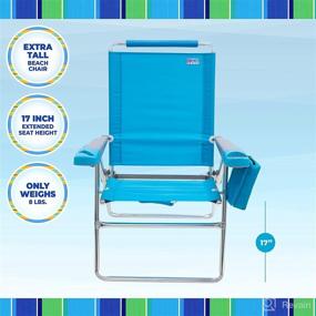 img 1 attached to 🏖️ Rio Beach 17" Extra High 4 Position Folding Beach Chair with Increased Height