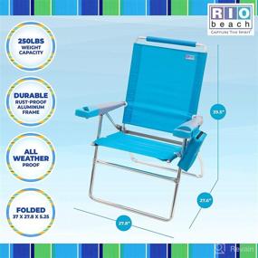 img 3 attached to 🏖️ Rio Beach 17" Extra High 4 Position Folding Beach Chair with Increased Height