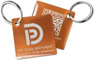 enhanced pet safety and security with lightweight qr code scannable pet id tag: amber brown edition logo