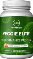 vegan salted caramel protein with digestive enzymes: mrm nutrition's veggie elite performance plant-based protein, gluten-free and packed with bcaas for optimal results - 30 servings logo