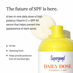 img 3 attached to Supergoop! Vitamin C SPF 40 Sunscreen Serum For Brighter Skin & Reduced Dark Spots - Broad Spectrum, 1 Fl Oz - Suitable For All Skin Types
