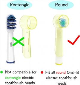 img 2 attached to 6 PCS Yellow Electric Toothbrush Replacement Heads Covers For Oral-B Travel Home Brush Protection
