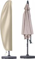 сверхмощный водонепроницаемый чехол для патио для консольных зонтов от 9 футов до 14 футов - изготовлен из ткани оксфорд 420d с застежкой-молнией логотип