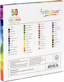 img 3 attached to Artlicious Colored Pencils: A Colorful Set Of 50 Pencils For Kids And Adults - Perfect For Art Projects And Professional Use