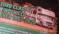 img 1 attached to Class C Motorhome Windshield Cover With Mirror Cutouts And Elastic Bands - Compatible With Ford 1997-2023 - LATCH.IT RV Front Windshield Cover For Improved Protection review by Nate Jenkins