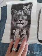 img 1 attached to Metuu 46 Sheets Full Arm Temporary Tattoo Waterproof Realistic For Men And Women, Wolf Tiger Lion Eagle Extra Large Fake Tattoo Stick On Whole Arm Shoulder Leg review by Flee Pannell