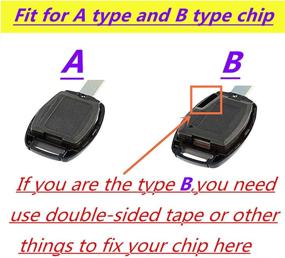 img 1 attached to Enhanced Convenience: Key Fob Remote Shell Case for Honda Accord Civic CR-V Odyssey Pilot Ridgeline CR-Z - No Programming Required (Black+Black)