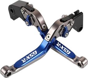 img 2 attached to 🛠️ Foldable Extendable CNC Titanium+Blue Brake & Clutch Levers Set for Suzuki GSX-R1000 GSXR 1000 2005 2006 GSX-R600 GSXR 600 GSX-R750 GSXR 750 2006-2010