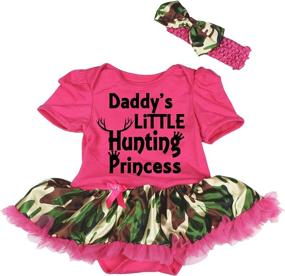 img 1 attached to Petitebella Daddy'S Little Hunting Princess Baby Dress NB 18M