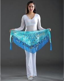 img 1 attached to 🌟 Aivtalk Women's Sequin Gypsy Belt Wrap Skirt - Belly Dance Hip Scarf Costume