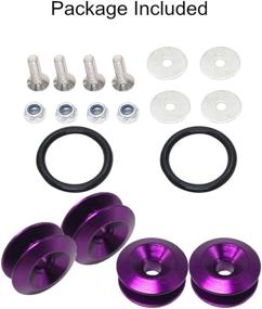 img 3 attached to 🔧 OUHL Universal JDM Quick Release Fasteners Kit: Purple Aluminum Car Bumper Fender Washers - Front Rear Bumpers, Trunk Hatch Lids (4pcs)