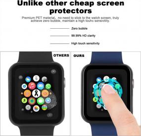 img 1 attached to 40Mm Apple Watch Case With Screen Protector - Fohuas Rugged Bubble Free Aluminum Clear Hard PC Bumper For Series 6 5 4 SE (Black)