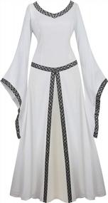 img 4 attached to Women'S Medieval Gothic Renaissance Dress For Halloween Costume Faire Gown