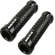 🏍️ premium motorcycle non slip handlebar grips 7/8" 22mm rubber handle grips for suzuki gsxr 600 750 1000 (black) - enhanced grip and comfort логотип