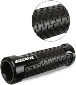 img 2 attached to 🏍️ Premium Motorcycle Non Slip Handlebar Grips 7/8" 22mm Rubber Handle Grips for Suzuki GSXR 600 750 1000 (Black) - Enhanced Grip and Comfort