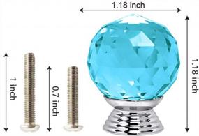 img 3 attached to ANJUU 12 Pcs 30Mm Round Shape Crystal Glass Cabinet Knobs With Screws Drawer Knob Pull Handle Used For Kitchen, Dresser, Door, Cupboard (Azure)