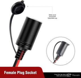 img 3 attached to 🔌 Nilight 16 AWG Клип-Корпус разъема с зажимом на прокладку 4.9FT / 1.5м автомобильный кабель для зарядки аккумулятора с 15A предохранителем, женским адаптером для прикуривателя и гарантией на 2 года