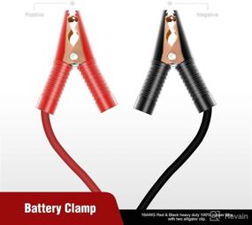 img 1 attached to 🔌 Nilight 16 AWG Клип-Корпус разъема с зажимом на прокладку 4.9FT / 1.5м автомобильный кабель для зарядки аккумулятора с 15A предохранителем, женским адаптером для прикуривателя и гарантией на 2 года
