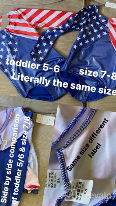 img 1 attached to BAOHULU Patriotic Sparkle Red And Blue Gymnastics Leotards For Toddlers - Athletic Dancewear review by John Maynard