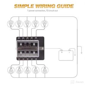 img 1 attached to 🔌 MICTUNING LED 10-Circuit Fuse Block with Cover- Illuminated Automotive Blade Fuse Holder Box