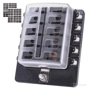 img 4 attached to 🔌 MICTUNING LED 10-Circuit Fuse Block with Cover- Illuminated Automotive Blade Fuse Holder Box