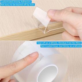 img 2 attached to COUMENO Baby Clear Edge Protector, 0.8'' x 9.84 ft, Child Protection Desk 👶 Corner Guards - Anti-Bump & Anti-Scratch Home Wrap - Invisible Edge Protector - 0.8inx9.84ft (Clear)