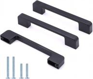 upgrade your cabinets with yufer's 10 pack of modern square black cabinet pulls logo