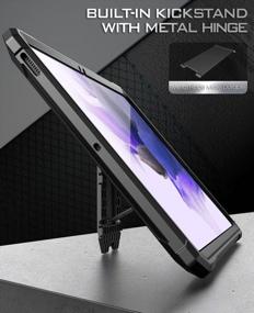 img 2 attached to 2021 Galaxy Tab S7 FE 12,4-дюймовый чехол серии Poetic Revolution с держателем S Pen, противоударной защитой и подставкой - черный
