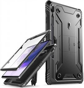 img 4 attached to 2021 Galaxy Tab S7 FE 12,4-дюймовый чехол серии Poetic Revolution с держателем S Pen, противоударной защитой и подставкой - черный