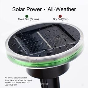 img 3 attached to Outdoor Waterproof Solar Ground Lights 6 Pack With Humidity Sensor For Garden Yard Walkway Lawn Driveway - SUNFACE (Black)