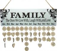 keep track of family birthdays with handcrafted wooden calendar plaque and 100 discs logo