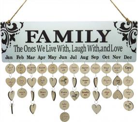 img 4 attached to Keep Track Of Family Birthdays With Handcrafted Wooden Calendar Plaque And 100 Discs