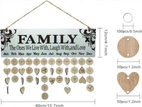img 3 attached to Keep Track Of Family Birthdays With Handcrafted Wooden Calendar Plaque And 100 Discs