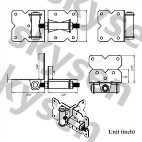 img 1 attached to Skysen Stainless Steel Self Closing Vinyl Fence Single Gate Hinge And Latch Hardware Kit -2 Hinges And 1 Latch (Single Gate Kit))