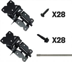 img 3 attached to Skysen Stainless Steel Self Closing Vinyl Fence Single Gate Hinge And Latch Hardware Kit -2 Hinges And 1 Latch (Single Gate Kit))