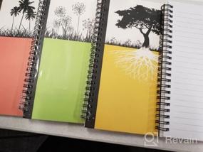 img 5 attached to Set Of 4 A5 Spiral Notebooks With Thick Hardcover, 8Mm Ruled 80 Sheets - 160 Pages, Flower Design In 4 Colors Ideal For Study And Note-Taking