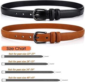 img 2 attached to 👗 Radmire Skinny Leather Women's Accessories Belts for Women