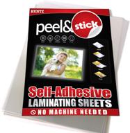 📄 huntz self-adhesive laminating sheets - letter size (9 x 12 inches / 4 mil) - clear - pack of 50 - ht-lms50p logo