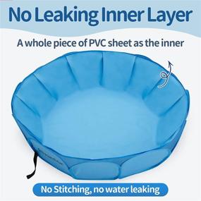 img 2 attached to Portable Foldable Pet Swimming Pool For Dogs And Cats - Indoor/Outdoor Bathing And Ball Pit - 42"X12" Size - Patent Pending