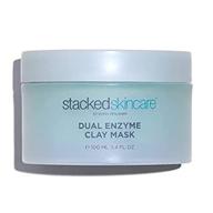 hydrate, detoxify & exfoliate your skin with stackedskincare dual enzyme clay mask! logo