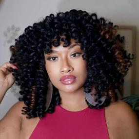 img 4 attached to Toyotress Wand Curl Crochet Hair - 6 Inch 6 Packs Natural Ombre Brown Jamaican Bounce Crochet Hair, Short Bob Braids Hairstyle Synthetic Braiding Hair Extensions (6 Inch, P30-6P)