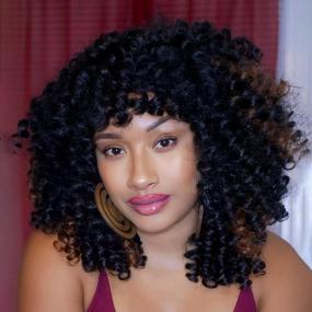 img 1 attached to Toyotress Wand Curl Crochet Hair - 6 Inch 6 Packs Natural Ombre Brown Jamaican Bounce Crochet Hair, Short Bob Braids Hairstyle Synthetic Braiding Hair Extensions (6 Inch, P30-6P)