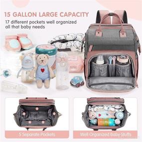 img 3 attached to 🎒 Waterproof Diaper Bag Backpack with Changing Station, Toy Bar, and Sunshade - Ideal Baby Bag for Boys & Girls